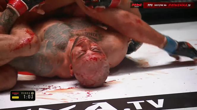 Krwawa rzeź w walce na PRIME MMA
