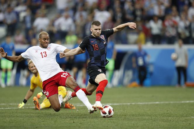 1/8 MŚ Rosja 2018: Chorwacja-Dania: Mathias Jorgensen I Ante Rebic