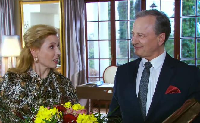 Na Wspólnej odc. 3298. Andrzej Zakościelny (Dariusz Niebudek), Justyna Zakościelna (Magdalena Kacprzak)	