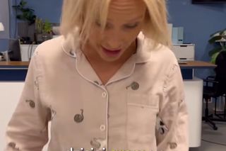 M jak miłość. Dorota (Iwona Rejzner) na planie