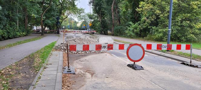 Zawalony most na Siewnej w Łodzi