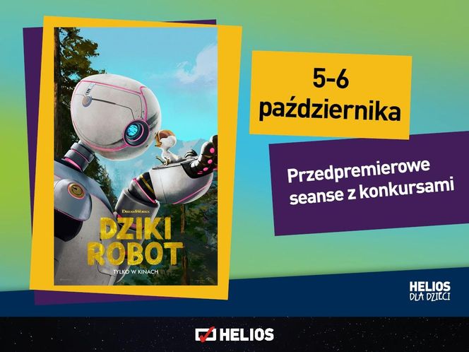 Siedlecki Helios zaprasza 5 i 6 października na film „Dziki robot”