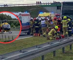 Wypadek autobusu. Zablokowana jest trasa S7 