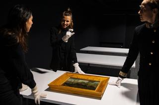 Obraz Vincenta van Gogha  „Wiejskie chaty pośród drzew” 