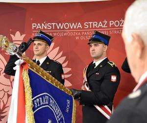 Wręczono odznaki Świętego Floriana i innne medale strażakom. Wśród zasłużonych wójt Gminy Iława