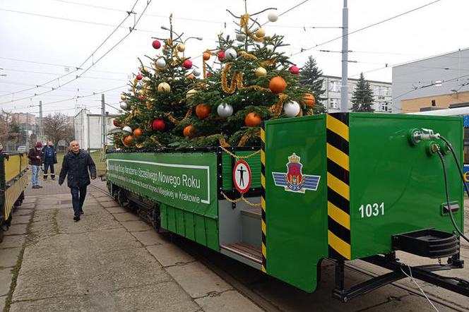 Świąteczny wagon wyjedzie na ulice Krakowa.