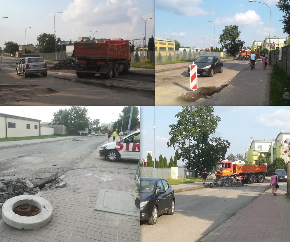 Kierowcy lekceważą pracę drogowców i łamią zakazy na ulicy Składowej w Siedlcach
