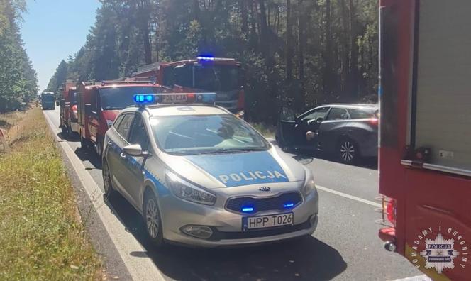 Wypadek na DK11 w powiecie tarnogórskim. Na miejscu lądował LPR