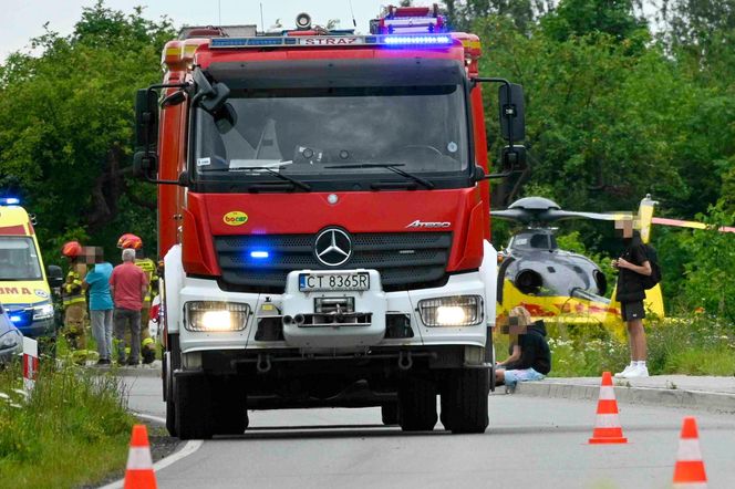 Wypadek nastolatków na hulajnodze