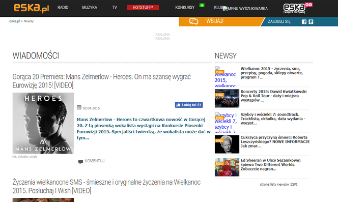 Newsy w 2015 