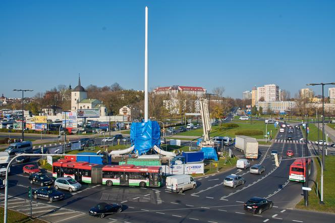 W Lublinie powstał Maszt Niepodległości. Ma 35 metrów wysokości