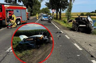 Groźny wypadek w powiecie raciborskim. Trzy osoby trafiły do szpitala
