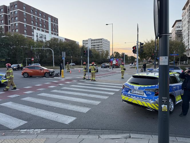 Dachowanie radiowozu. Bielany