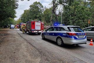 Niebezpieczny wypadek w Pszczynie. Ciężarówka potrąciła seniorkę. Lądował śmigłowiec LPR