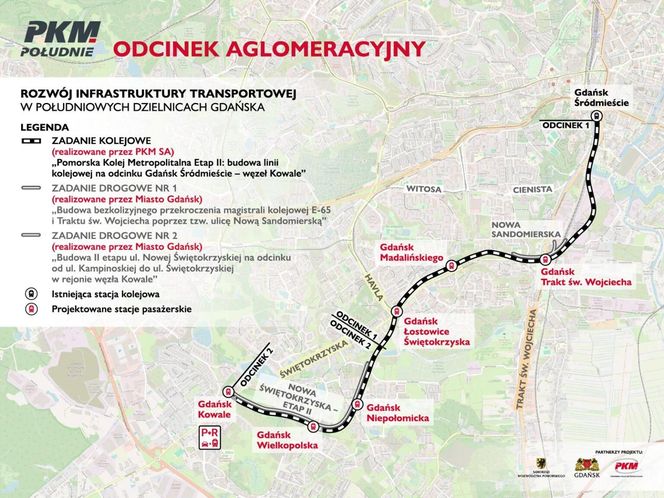 Mapa PKM Południe