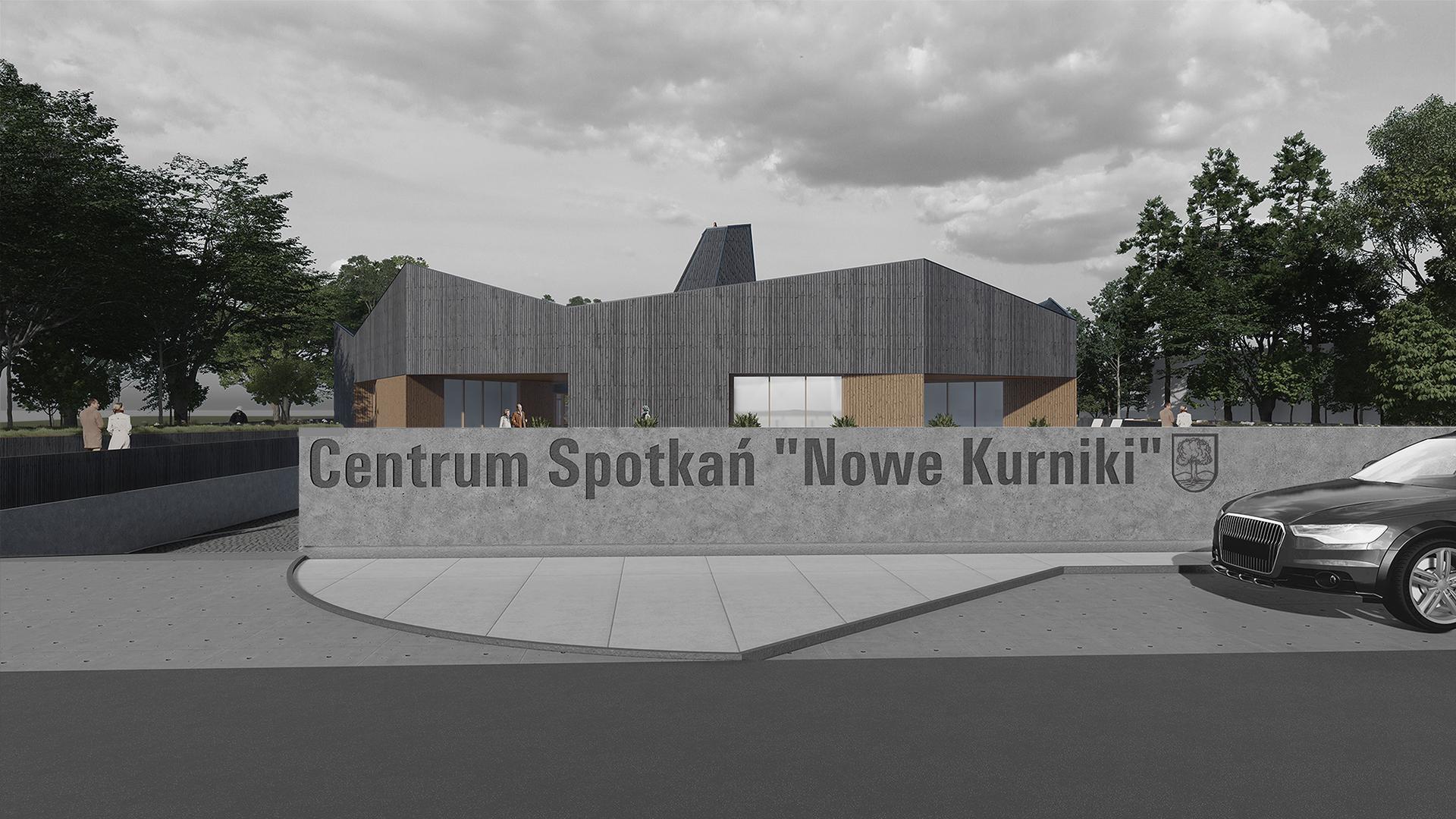 Projekt koncepcyjny architektoniczny Centrum Spotkań „Nowe Kurniki” w Wałbrzychu.