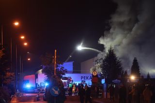 Pożar hali w Sosnowcu