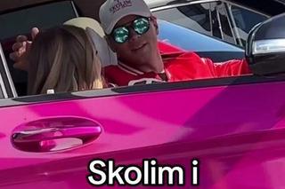 Skolim i Edyta Folwarska w aucie