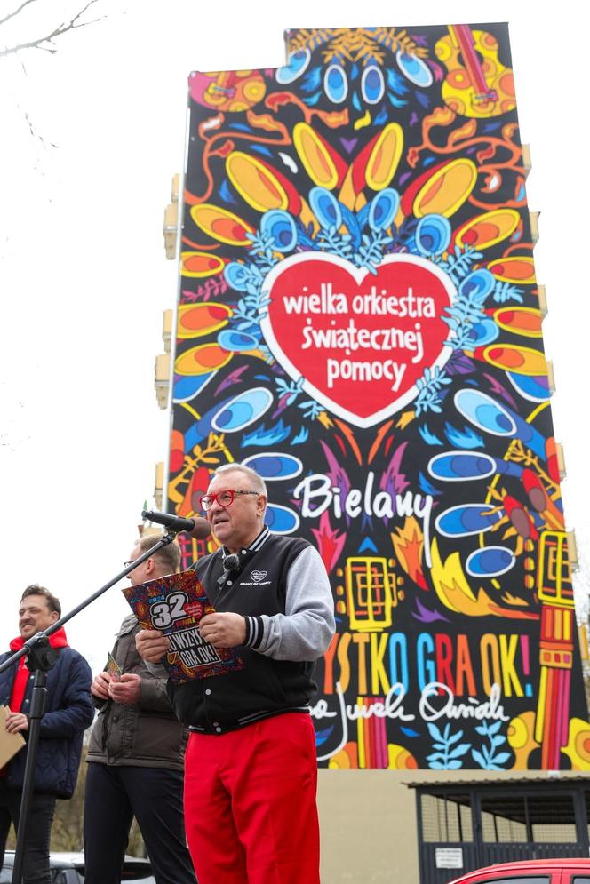 Mural WOŚP odsłonięty na Bielanach 