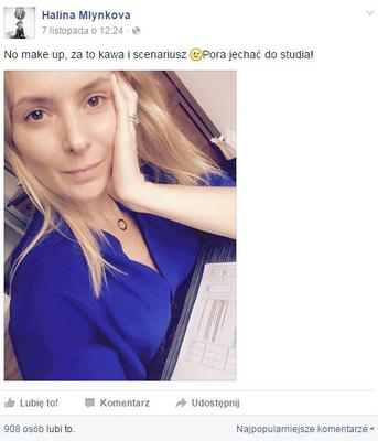 Halinka Mlynkova bez makijażu