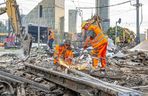 Tramwajowy remont pl. Zawiszy w Warszawie
