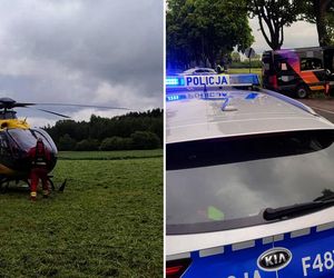 Bus uderzył w drzewo, sześć osób rannych. Lądował śmigłowiec LPR