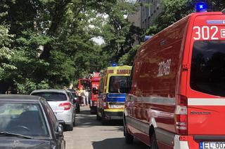 Pożar na Miedzianej w Łodzi