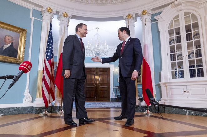 Spotkanie ministra Radosława Sikorskiego z sekretarzem stanu USA Marco Rubio 