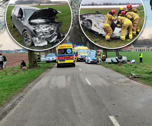 Potworny wypadek pod Sieradzem. Sześć osób rannych, wśród nich dzieci 