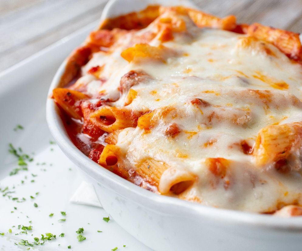 zapiekanka z makaronem i kurczakiem