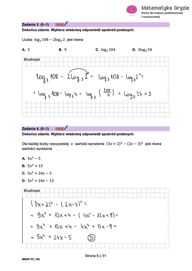 Matura 2025: matematyka 6.05.2025. ODPOWIEDZI z matematyki. Zobacz rozwiązane zadania [Formuła 2023]