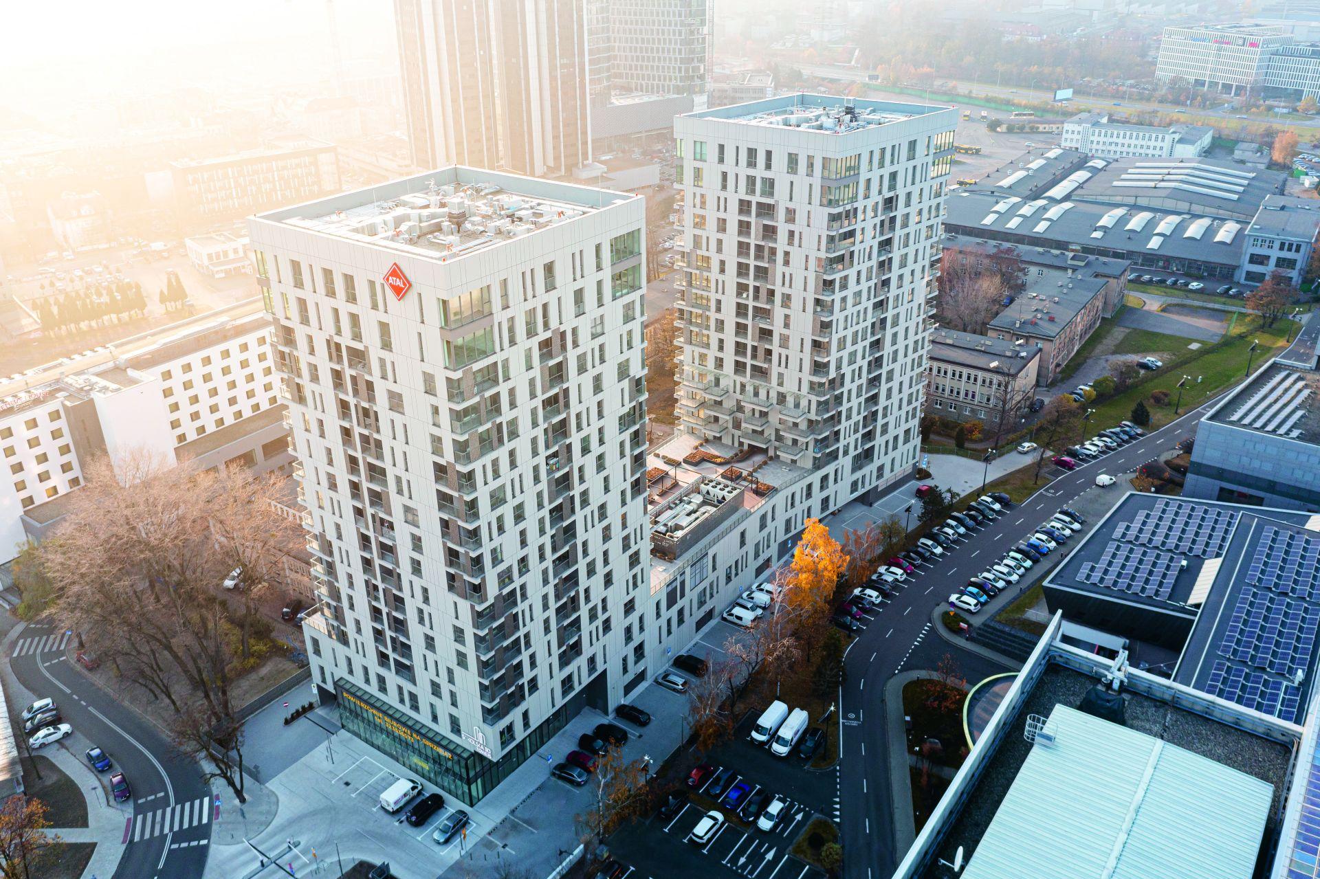 Turnul Sokolska 30 – două turnuri de 17 etaje cu clădiri rezidențiale în Katowice