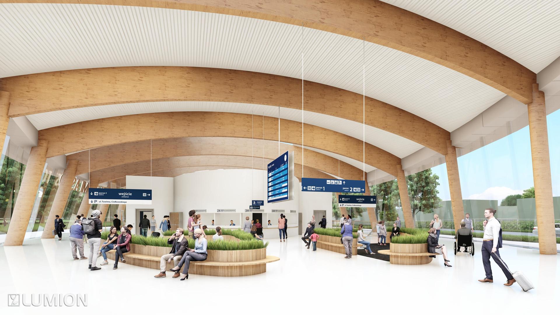 Koncepcja dworca kolejowego w Zgorzelcu. 