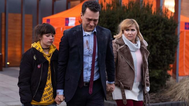 Na dobre i na złe odc. 810. Matylda (Amelia Czaja), Andrzej Falkowicz (Michał Żebrowski), Alina (Katarzyna Skrzynecka)