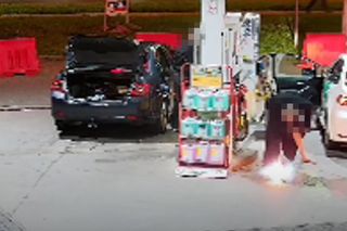 Pożar na stacji paliw