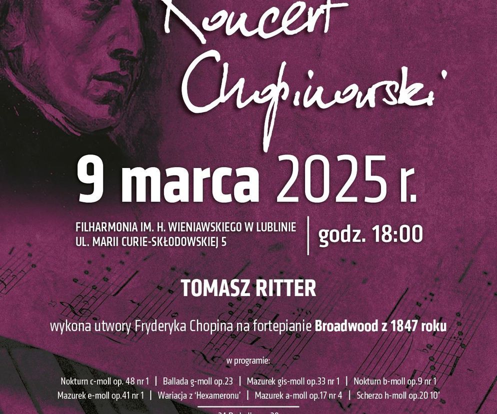 Koncert Chopinowski - plakat 