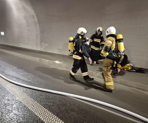 Ćwiczenia ratownicze na zakopiance. Tunel pod Luboniem Małym był zamknięty