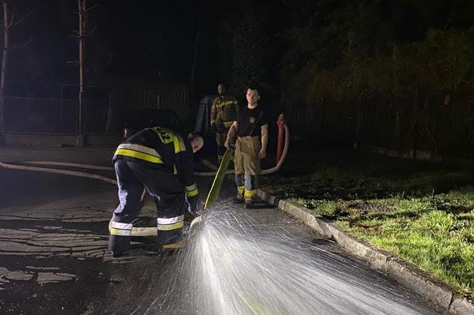 Pożar samochodu osobowego w Czechowicach-Dziedzicach