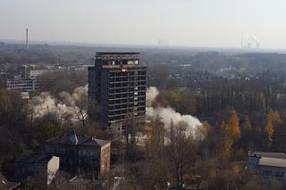 Wyburzanie Szkieletora w Sosnowcu