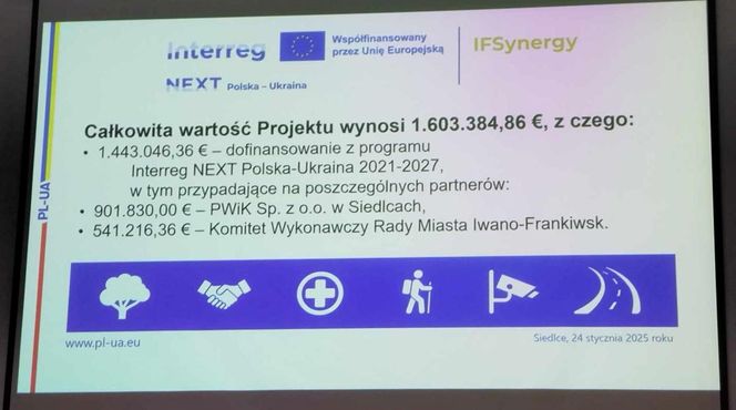 Przedsiębiorstwo Wodociągów i Kanalizacji w Siedlcach jest liderem projektu, a jego partnerem jest Komitet Wykonawczy Rady Miasta Iwano-Frankwisk. 