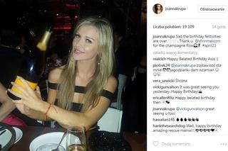 Joanna Krupa świętuje 38 urodziny w kobiecym gronie. Bez Romaina i z szampanem