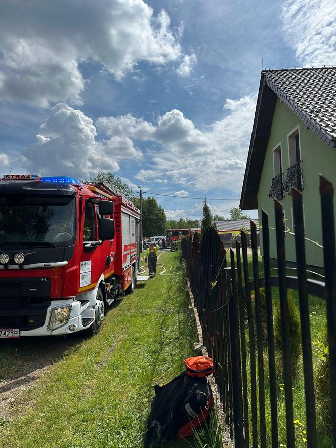 Pożar i zawalenie budynku w Dąbrowie Górniczej