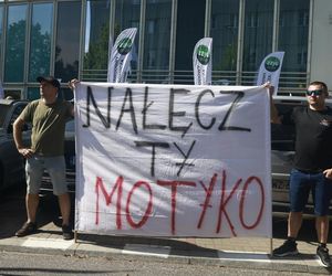 Protest górników i hutników ze Śląska w Warszawie