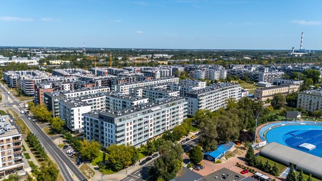 Nowe osiedla na pograniczu Kamionka i Grochowa w Warszawie