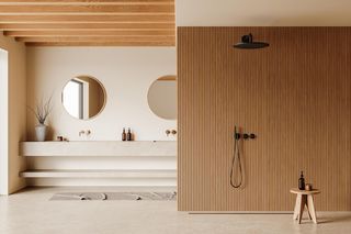 Era zamkniętych kabin prysznicowych mija.  W domach zaczynają królować otwarte przestrzenie prysznicowe