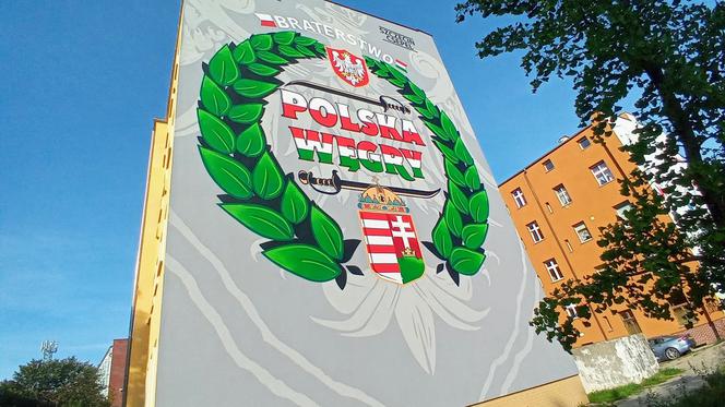 Polsko-węgierski mural na Pomorzanach
