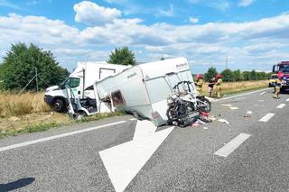 Groźny wypadek na S8. Interweniował śmigłowiec LPR. Utrudnienia na drodze w kierunku do Warszawy