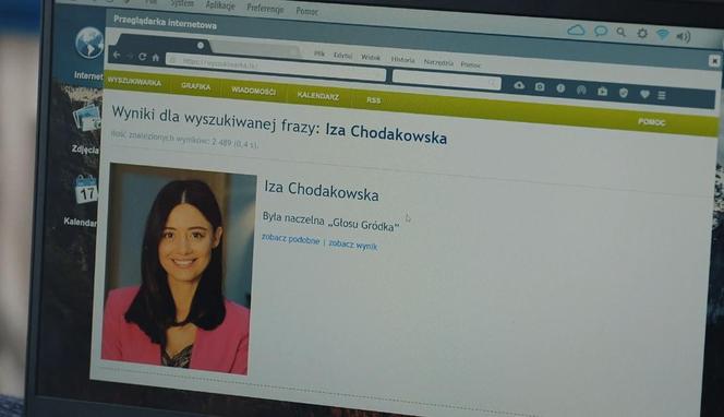 	M jak miłość odc. 1760. Profil Izy w wyszukiwarce internetowej