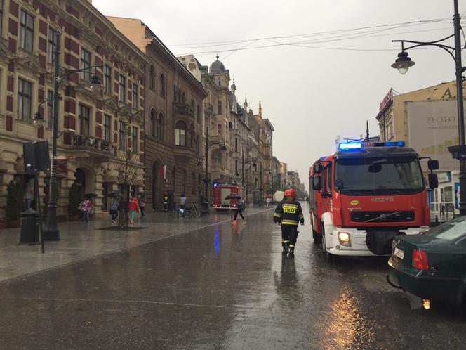 Krajobraz centrum Łodzi po burzy