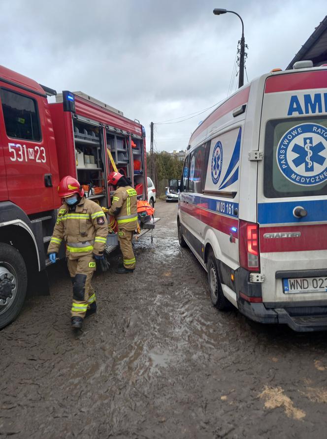 Betonowa płyta przygniotła człowieka